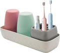 Toothbrush Holder - Bathroom Accessories Set for Kids Toothbrush Holder, Kids Bathroom Decor, Kids Bathroom Set for Countertop, Green & Red