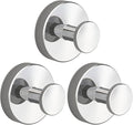 2026 Suction Cup Hooks for Shower, Towel, Window, Bathroom, Wreath, Kitchen, Class Door, Mirror, No-Tools No-Drill Removable Heavy Duty up to 15 lbs Hook Holders (3 Pack, Bright Silver)