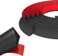 Shower Threshold Water Dam, 39" Black Silicone Flexible Water Barrier Seal Strip, Self Adhesive Splash Guard for Sink, Shower, Bathtub