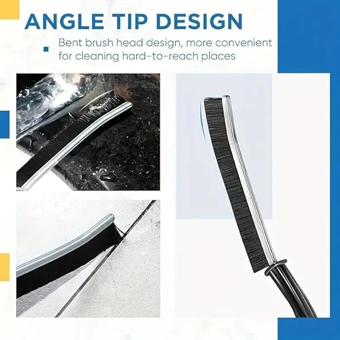 5Pcs Crevice Cleaning Brush Set, Multi-Use Gap Cleaning Tools with Hard Bristles, Narrow Tile & Grout Brush for Bathroom, Kitchen, Sink & Window Tracks