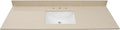 MSI Cosmic Sand Vanity Top with Under Mount Rectangle Single Bowl Ceramic Sink, Engineered Marble Stone, 4" CC Faucet Holes, 61"X22"