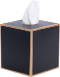 Jaye’s Studio Decorative Tissue Box Cover Square, Metal Modern Tissue Box Cover Farmhouse Decor for Bathroom Accessories Gold Desk Decor Home & Bedroom Black Tissue Box Holder Facial Tissue Dispenser