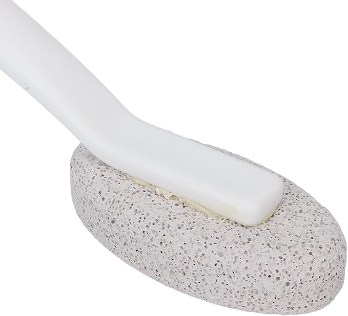 Pumice Stone Toilet Bowl Clean Brush, Hard Water Ring Remover Wand with Extra Long Handle for Household Sink Pool Bathroom Kitchen