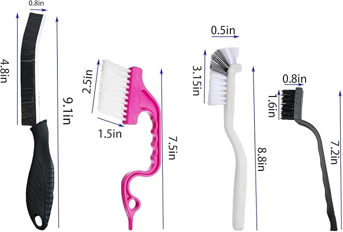 10 Pcs Crevice Cleaning Brush Set Multifunctional Gap Cleaning Brush for Household Use-Kitchen Kitchen Hood Window Track Vehicle Faucets Tile Grout Crevice Hearth (10pcs)