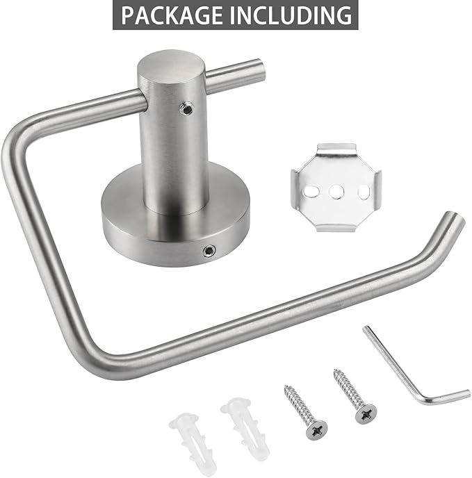 Toilet Paper Holder, Premium 304 Stainless Steel Paper Towel Holder, Toilet Paper Roll Dispenser Bathroom 5.5" TP Holder for Kitchen Washroom (Brushed Nickel)