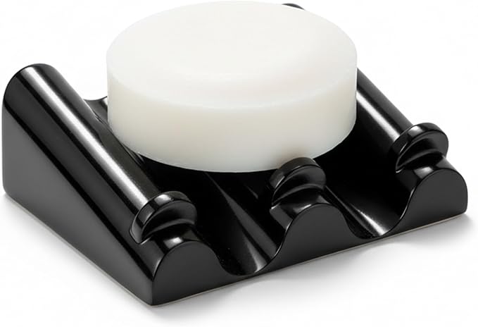 DOXOLOGY Black Marble Soap Dish Bathroom Organizer - Resin Soap Dish with Rectangular Design 3.7" L x 2.8" W - Self Draining Soap Dishes Keeps Countertop Neat - Marble Look Soap Tray for Sink