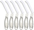 PATIKIL Hard Bristle Crevice Cleaning Brush, 6Pcs Multifunctional Gap Cleaning Brush Corner Cleaning Brushes Tool for Little Corner Kitchen Bathroom Toilet Windows, Grey White