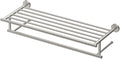 Gatco 4297 Latitude II Towel Rack 25 3/4 inch Satin Nickel/Wall Mounted Towel Rack with Towel Bar For Bathroom
