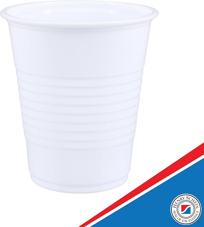 Essentials Healthcare Products Plastic Drinking Cups - Full Case of 1000 Cups - White 5 oz Disoposable Cups for Cold Beverages, Parties, Office, or Medical Use - Durable & Convenient