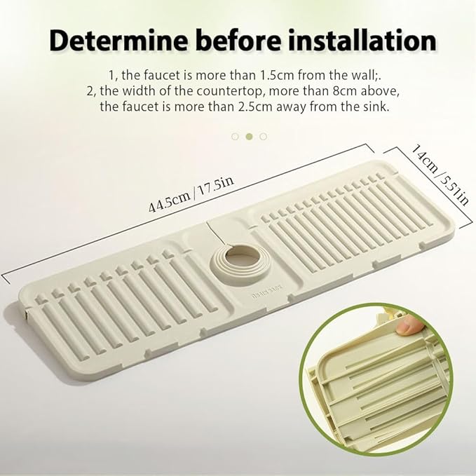 Drowning Pads for Kitchen Faucet,Upgrade Kitchen Sink Splash Guard Silicone Draining Mat for Kitchen Sink Splash Guard,Fast Drying Stone Sink Tray Sink Protectors Sink Faucet Mat (Yellow,2PC)