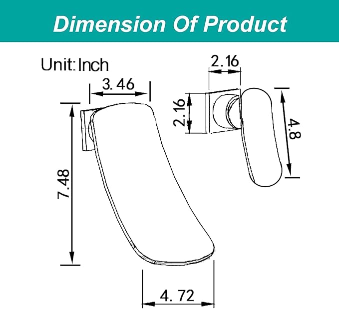 Wall Mounted Waterfall Bathroom Sink Faucet Single Handle Lavatory Sink Faucets 2 Holes Vanity Faucets Waterfall Basin Mixer Tap, Chrome