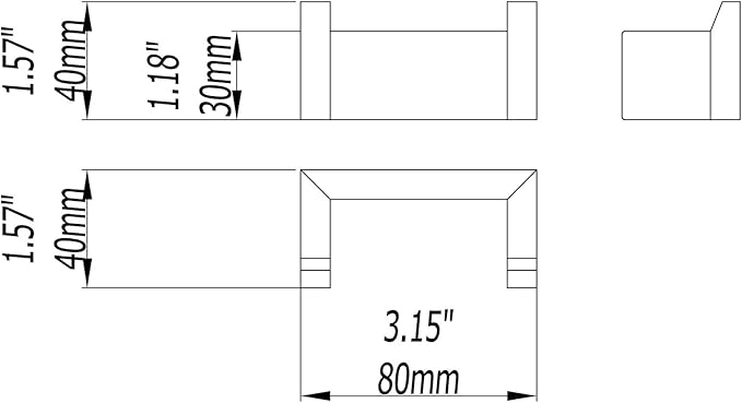 Matte Black Double Towel Hook for Bathroom,Modern Coat Robe Hook Wall Mounted,073010-MB Ler Series