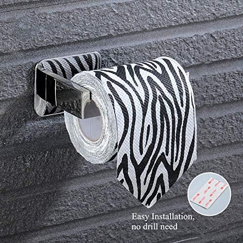 SUS 304 Stainless Steel Toilet Roll Holder Self Adhesive Suction Chrome Finish Toilet Paper Holder Rack Bathroom Accessories Paper Dispenser