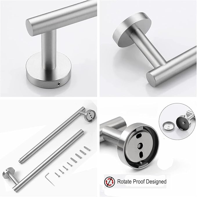 28 Inch Towel Bar 2 Pack for Bathroom 9/12/16/24/28/33 Inch Kitchen Hand Towel Holder Brushed Nickel Stainless Steel 304 RUSTPROOF Wall Mount Towel Rod 2 of Pack (2, Brushed Nickel, 28 Inch)
