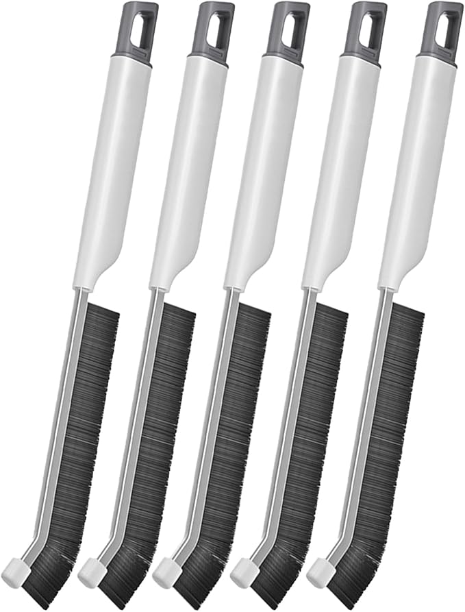 5Pcs Crevice Cleaning Brush, Grout Scrub Brush Built-in Scraper, Hard Bristle Gaps Cleaning Tool, Multifunctional House Clean Supplies for Kitchen, Bathroom, Corner, Sink, Cup, Teapot, Bottle, Blender