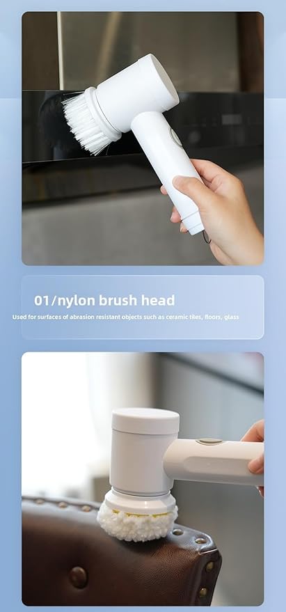 Electric Cleaning Brush Set with 360° Rotation, Electric Spin Scrubber，with 10 Replaceable Heads, Cleaning Brush for Bathroom/Sink/Window/Kitchen/Tub/Tile