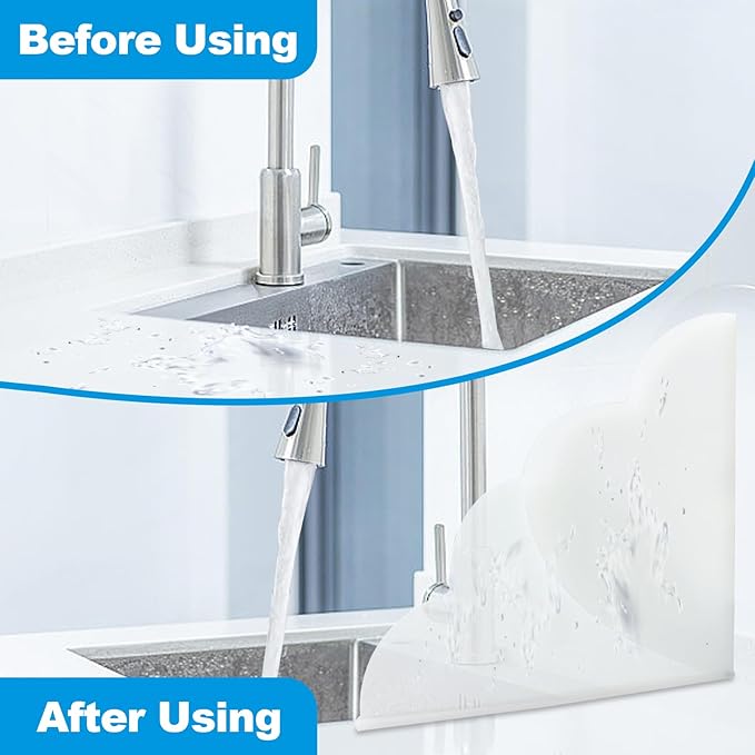 1 Pack Large Shower Splash Guard for Walk in Shower, Upgrade 9.25 x 9.25 In Bath Tub Splash Guards, Shower Corner Bathtub Water Blocker, Waterproof Shower Accessories to Keep Water in Shower