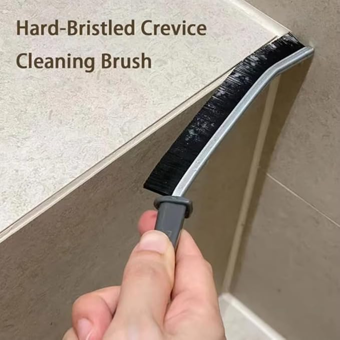 4-Piece Multi-Surface Cleaning Brush Set – Soft Sponge + 3 Stiff Bristle Detail Brushes for Grout, Tiles, Kitchen & Bathroom – Deep Scrubbing Without Scratches (4PCS)
