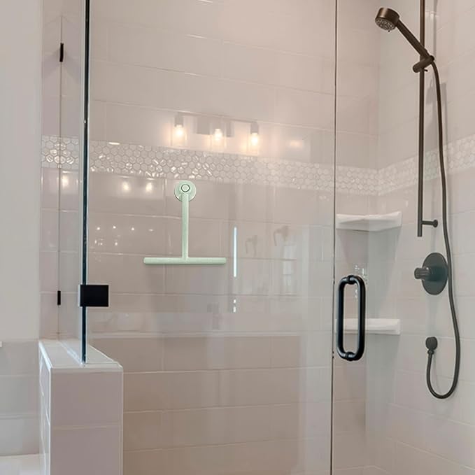 Splash Home Jasmine Eco-Friendly Shower Squeegee, Green