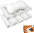 Silicone Soap Dish,Self Draining Soap Holder Perfect for Shower,Bathroom Sink,Kitchen Sink & Travel,Non-Slip Bar Soap Holder Extend Soap Life,Keep Soap Bars Dry Clean (White-2Pcs)