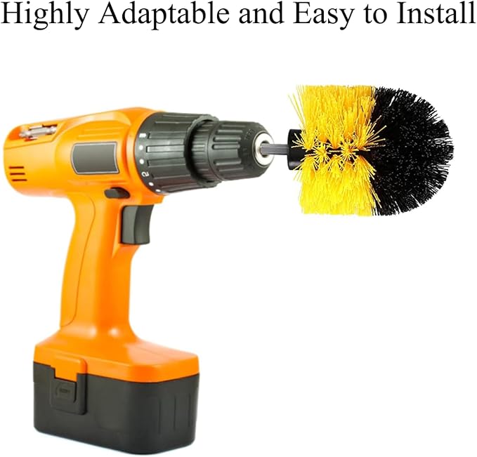 TopHomer 6 Pieces Drill Brushes with Hex Shank, Multipurpose Power Scrubber Cleaning Kit for Bathtubs, Tile Grout Lines, Kitchen