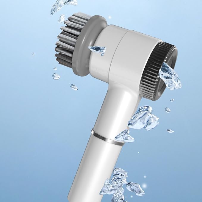 Electric Cleaning Brush Cordless Powerful Multifunctional Shower Scrubber 3 Speed Electric Scrubber for Kitchen Bathroom Home Cleaning ABS Nylon Sponge Steel Wire Fabric Fibre