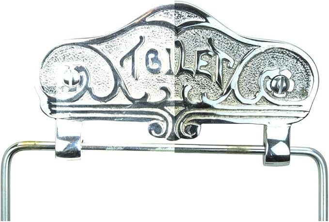 Renovators Supply Toilet Paper Holder - Antique Wall Mount Toilet Paper Holder - Sanitary Paper Holder - Vintage Bathroom Decor - Colonial Tissue Holder - Silver, Victorian, Pack of 1