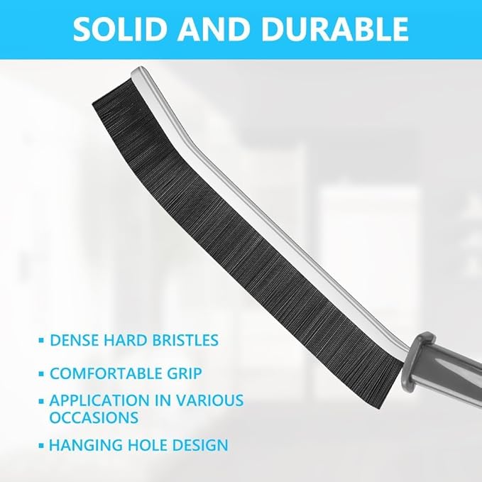 Hard Bristle Crevice Cleaning Brush - Cleaning Tools for Household Use, Multifunctional Gap Cleaning Supplies for Kitchen, Bathroom, Toilet, Window, Vehicle, Faucets, Grout, Home, Plastic