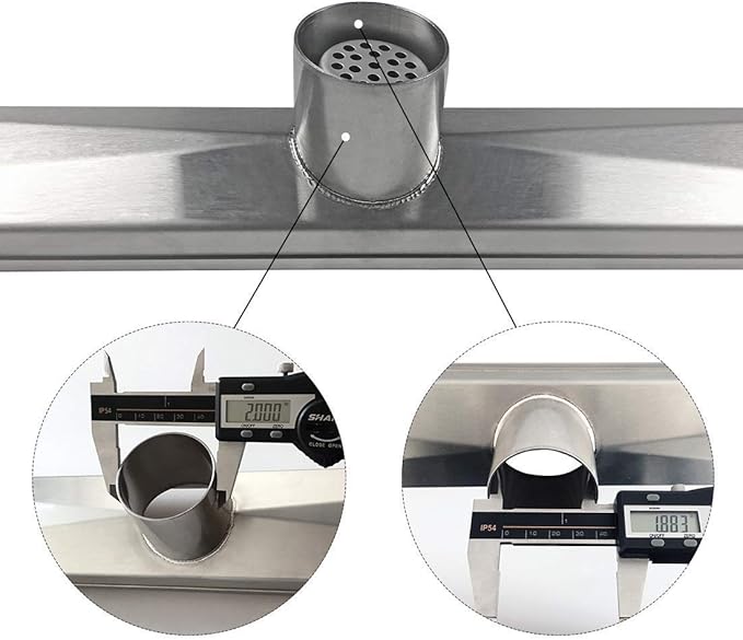 Neodrain 72-Inch Linear Shower Drain with 2-in-1 Flat & Tile Insert Cover,Brushed 304 Stainless Steel Rectangle Shower Floor Drain,Floor Shower Drain with Hair Strainer