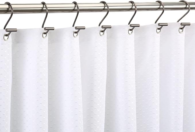 Bronze Shower Curtain Hooks, Rust Proof Shower Curtain Rings for Bathroom, CHICTIE T-Bar Metal Decorative Shower Curtain Hooks Hangers for Shower Curtain Rod,Set of 12