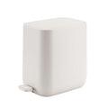 1.85 Gallons 7 Liters Slim Small Kitchen Trash Can with Lid Soft Close Dust Bin Step Pedal Garbage Waste Home Bathroom Office ABS Smooth Washable Cubo de Basura Cocina Ivory