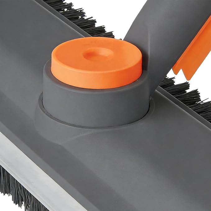 Floor Scrub Brush, Telescopic Handle, 134x27x6.5cm, Long Handle Scrubber, Multifunctional Cleaning Tool, Stiff Bristles, for Kitchen, Bathtub, Toilet, Grout, Wood, Concrete, Deck