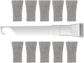 Multipurpose Crevice Gap Brush with Scraper and 10 Replacement Pads, Kitchen and Bathroom Tile Grout Cleaner, Household Detail Cleaning Tool for Windows, Faucets, and Appliances