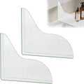 2 Pack Splash Guard for Bathtub,Acrylic Self-Adhesive Shower Corner Water Guard,Silicone Bathroom Shower Splash Guards to Keep Water in Bath,Easy to Install