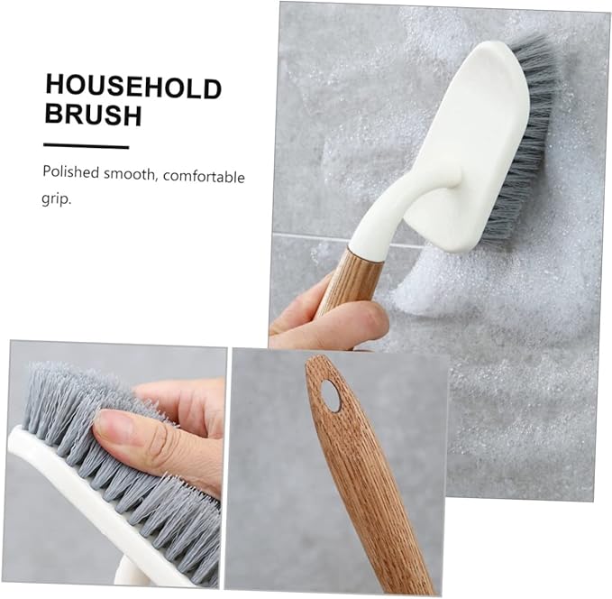 Baluue Household Bathroom Floor Cleaning Brush Durable Bristles Comfortable Grip Deep Decontamination for Tile Grout Cleaning Tool for Home Use