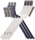 Uonlytech 6pcs Crevice Cleaning Brush and Floor Scrub Brush Set, Hard Bristle Bathroom and Kitchen Scrubber for Tile, Shower, Toilet Gaps, Multi-use Household Cleaning Tool, Blue and White