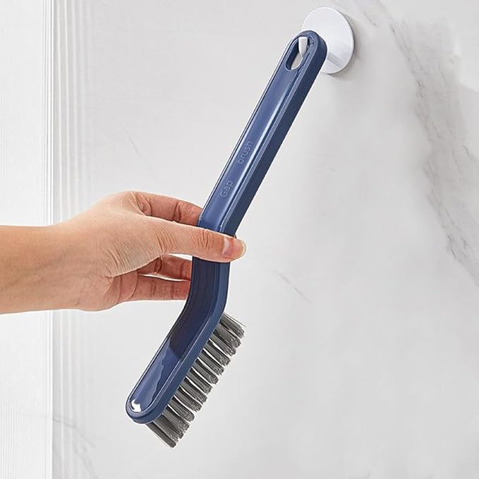 Luxshiny 2pcs Crevice Cleaning Brush with Hard Bristles, Long Handle Floor and Bathroom Scrub Brush for Narrow Gaps and Corners, Household Cleaning Tool for Tile Grout and Wall Corners