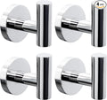Kruodop Towel Hooks for Bathroom,4 Packs Wall Mount Towel Holder,Black Matte Wall Robe Hook,Stainless Steel Heavy Duty Door Hanger Towel Hook for Kitchen, Bedroom,Hotel,Pool,Coats