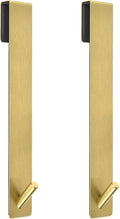 Shower Door Hooks(10 Inch),Extended Over Door Hooks for Bathroom Frameless Glass Shower Door,Stainless Steel Towel Hooks,Heavy Duty Rack Hooks for Robe,Towel-2 Pack-Gold