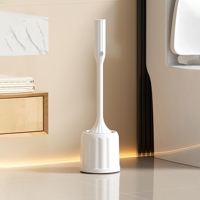 Toilet Brush Holder Set, Bowl Cleaning Brush, Corner Scrubber Flexible Cleaning Tool, Household Bathroom Maintenance Accessory for Dad, Husband Mom Toilet Home Sanitation Bathroom Floor Wall Use