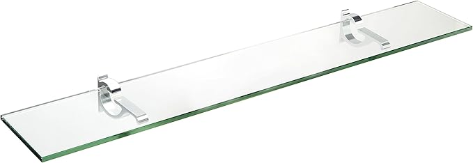 Spancraft Glass M-10x42-Chrome Monarch Glass Shelf, Chrome, 10" x 42"