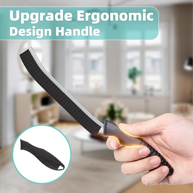 2 Pack Cleaning Brush, Grout Brush, Hard Bristle Crevice Cleaning Brush, Multifunctional Deep Cleaning Supplies for Swimming, Walls, Shower, Bathroom, Tile, Kitchen,Tub, Sink, Toilet (2, Black)