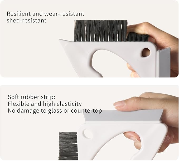 Hard Bristle Crevices Brush Multifunctional Gaps Brush Tool Grout Brushes Scraper for Kitchen Multifunctional Hard Bristled Gaps Scrub Brush