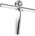 Shower Squeegee for Shower Doors, Window, Bathroom, Mirror and Car Glass, All-Purpose Cleaning Squeegee with Powerful Suction Cup Hooks Holder – Stainless Steel, 10 Inches. (Black)