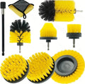 Drill brush accessory set, electric cleaning scrub brush suitable for drill bits, extended accessories, multi-purpose bathrooms, automotive details, carpets, tile grout, kitchen sinks, corners (9PCS)