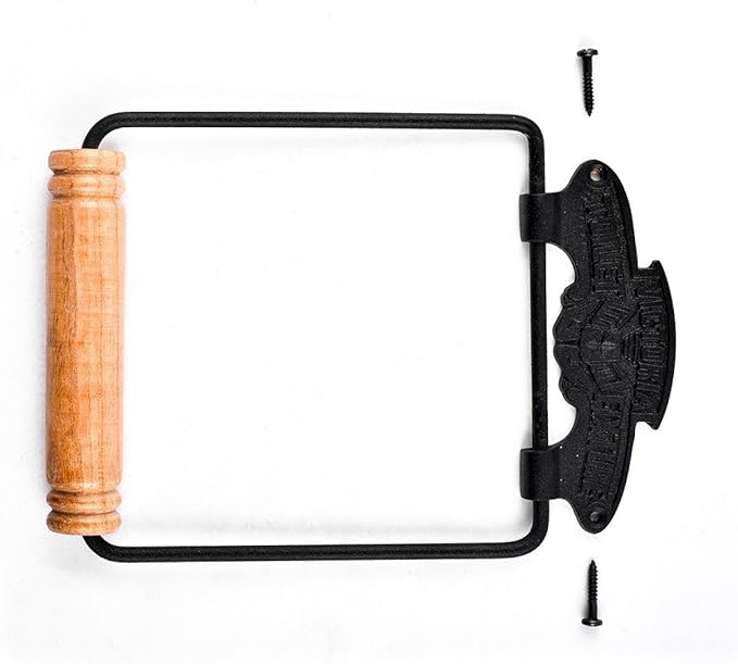 Renovators Supply Toilet Paper Holder - Antique Wall Mount Toilet Paper Holder - Sanitary Paper Holder - Vintage Bathroom Decor - Colonial Tissue Holder - Black, Victorian, Pack of 1