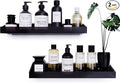Acrylic Wall Mount Organizer, Self Adhesive Shelves, No Drilling Hang Walls, for Bathroom, Kitchen, Living Room - Dark Brown