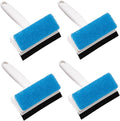 4Pcs Double Sided Bathroom Cleaning Brushes Non Slip Handle Plastic Tile Scrubbers for Kitchen and Wall Grout Stain Removal Household Use