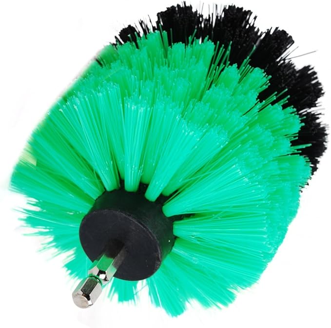 HIFROM Drill Brush - 2" Soft and 3" 4" Medium Power Scrubbing Brush Drill Attachment for Cleaning Showers Tubs Bathrooms Tile Grout Carpet Tires Boats Upholstery (Pack of 3)