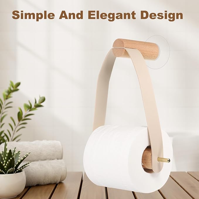 uxcell Toilet Paper Holder Wall Mounted Toilet Tissue Holder with Self-Adhesive Seamless Screw for Bathroom Washroom,White
